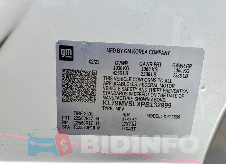 KL79MVSLXPB132999 Photo# 14