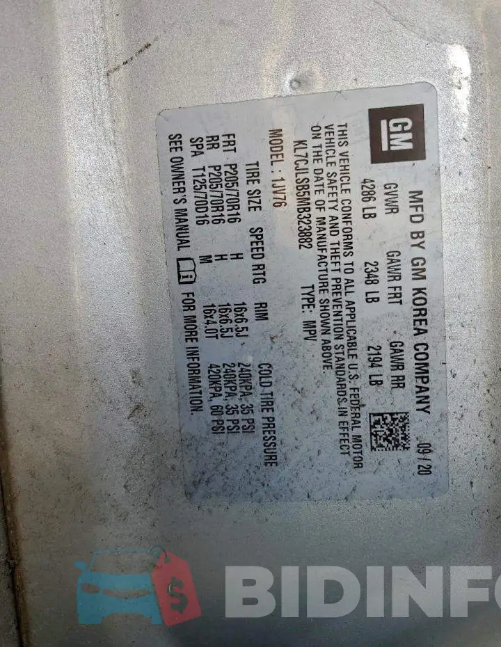 KL7CJLSB5MB323882 Photo# 13