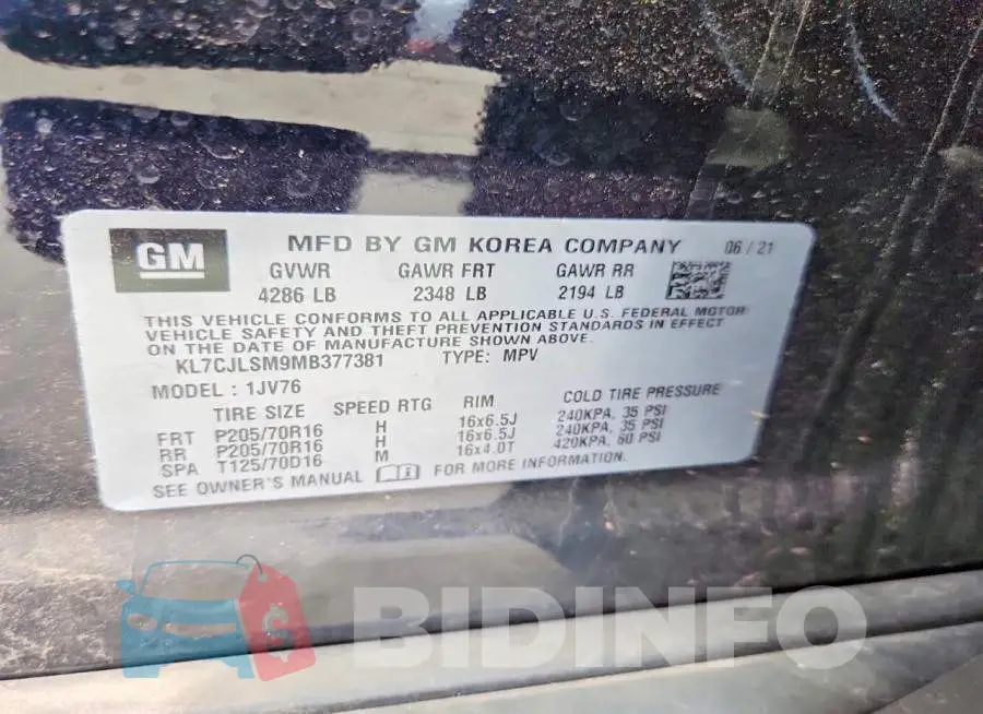 KL7CJLSM9MB377381 Photo# 13