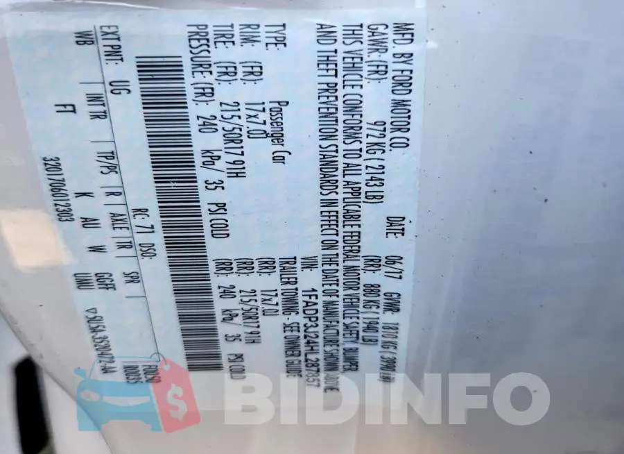 1FADP3J24HL287857 Photo# 13