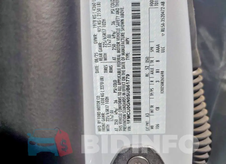 1FMCU0GN0SUB61779 Photo# 14