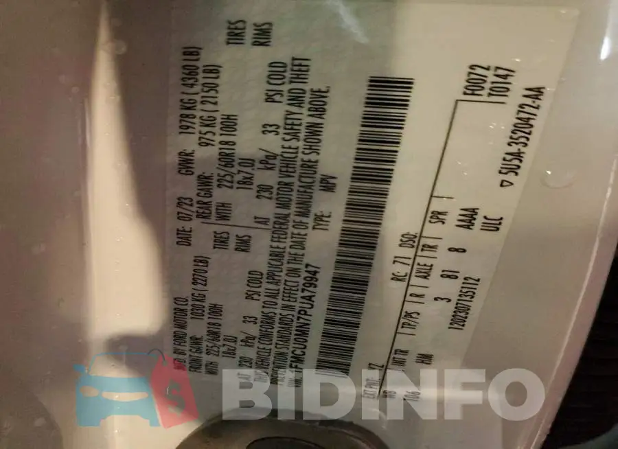 1FMCU0MN7PUA79947 Photo# 13
