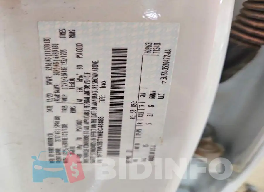 1FT8W3BT1MEC48888 Photo# 13