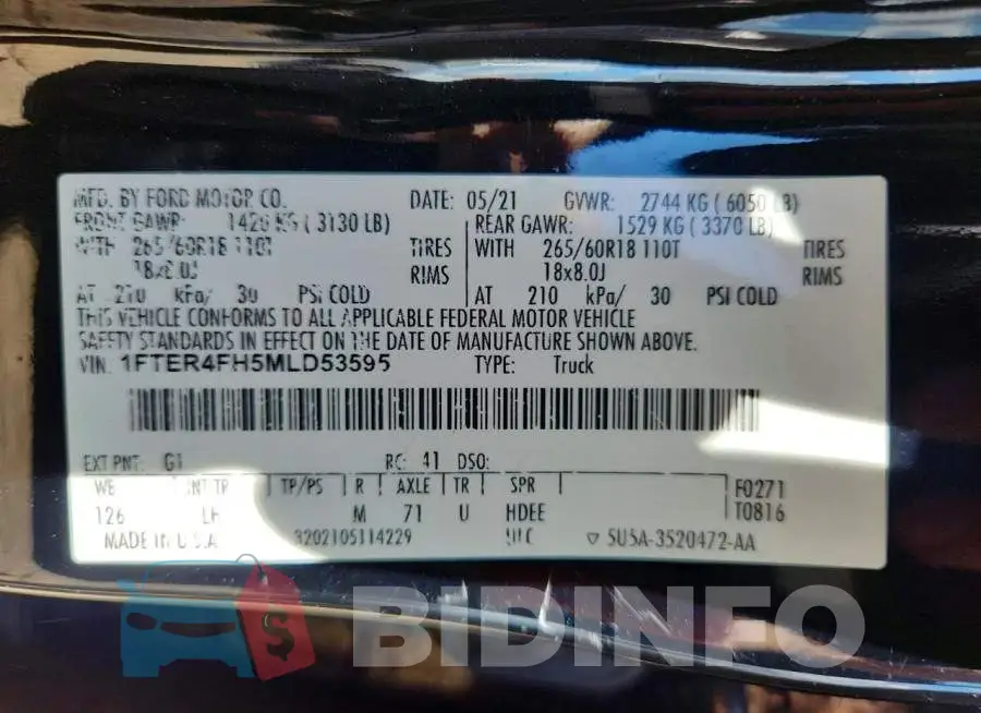 1FTER4FH5MLD53595 Photo# 12