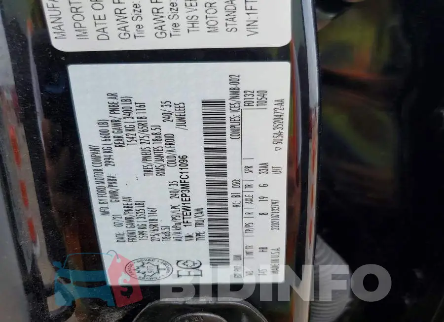 1FTEW1EP3MFC11096 Photo# 12