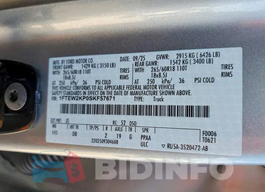 1FTEW2KP0SKF57671 Photo# 12