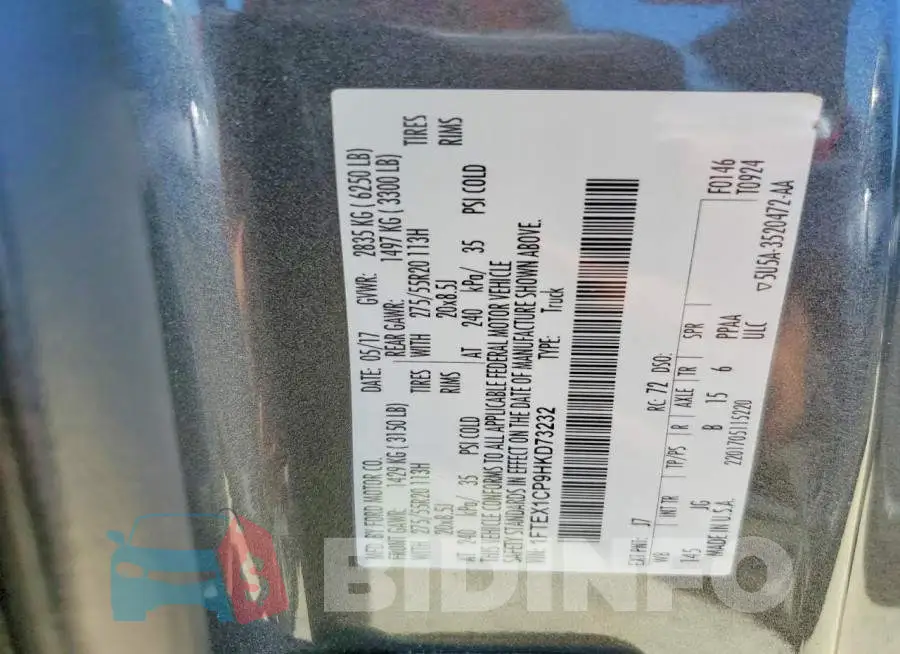 1FTEX1CP9HKD73232 Photo# 12