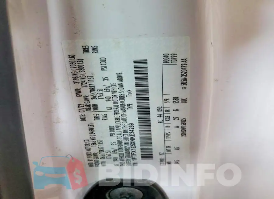 1FTFX1E5XNKE34289 Photo# 12
