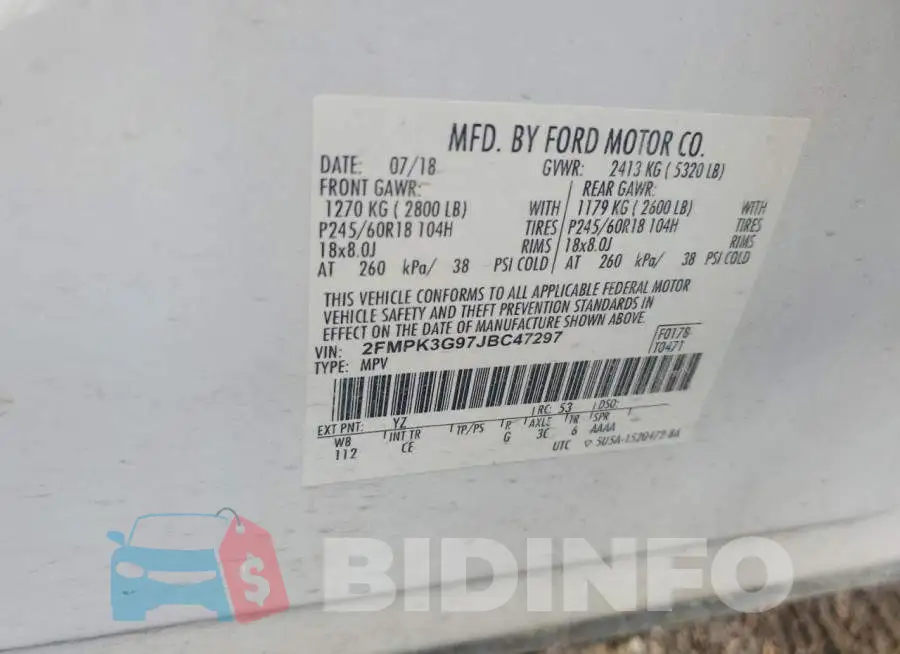 2FMPK3G97JBC47297 Photo# 13