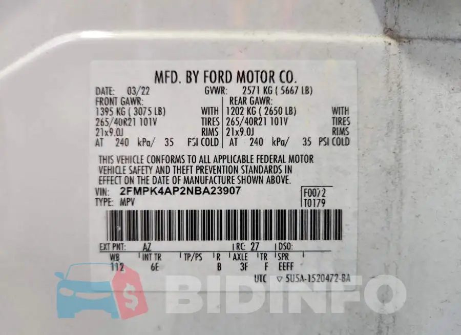 2FMPK4AP2NBA23907 Photo# 13