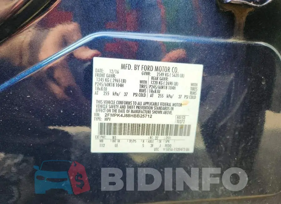 2FMPK4J88HBB25712 Photo# 13