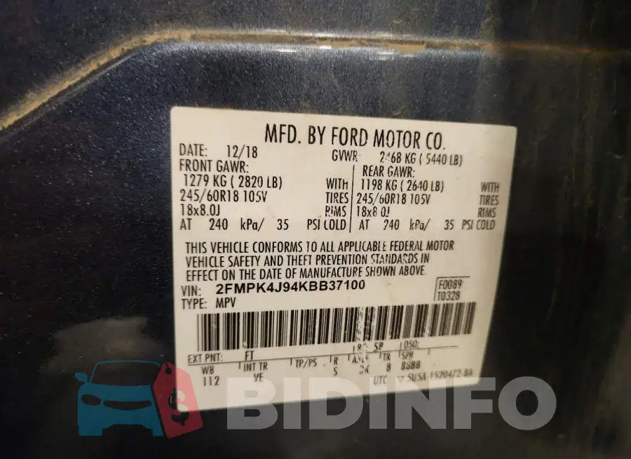 2FMPK4J94KBB37100 Photo# 13