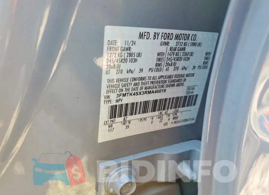 3FMTK4SX3RMA46016 Photo# 13