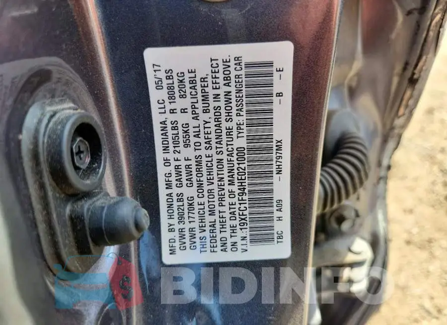 19XFC1F94HE021000 Photo# 12