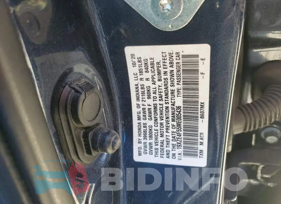 19XZE4F55ME005436 Photo# 12