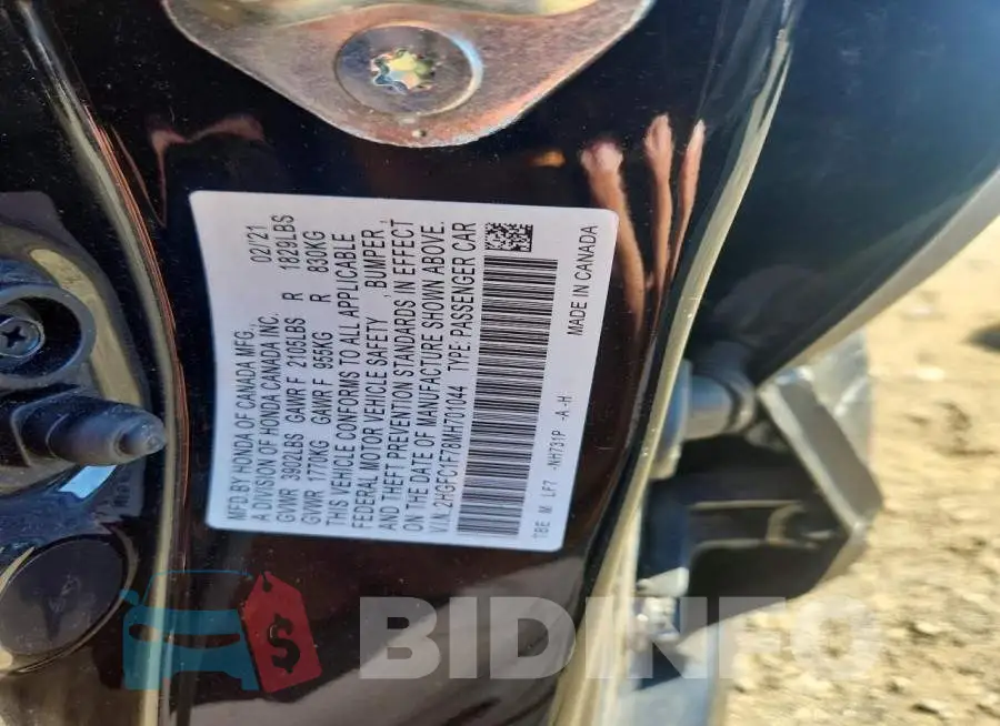 2HGFC1F78MH701044 Photo# 12