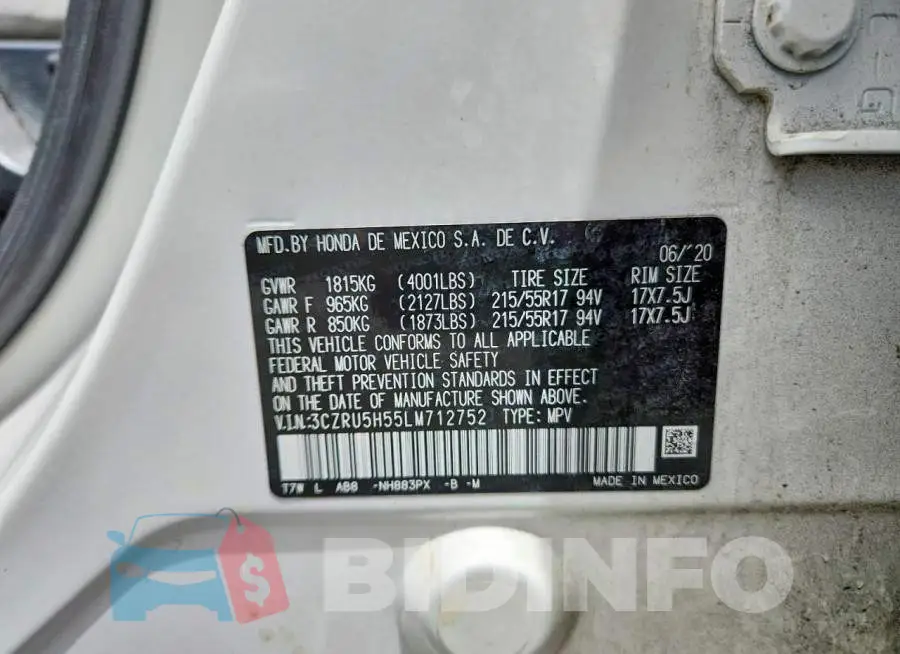 3CZRU5H55LM712752 Photo# 13