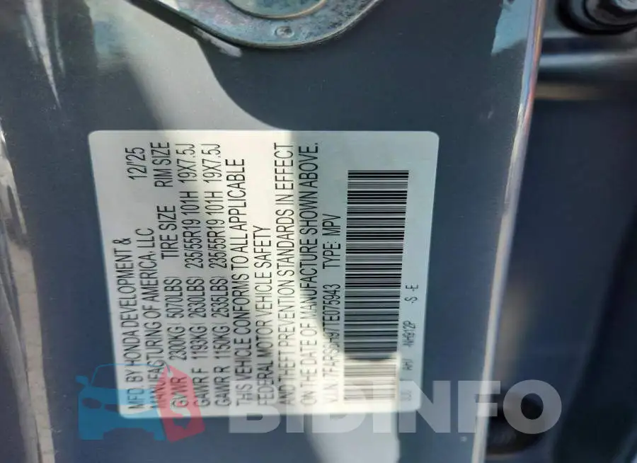 7FARS6H97TE075943 Photo# 13