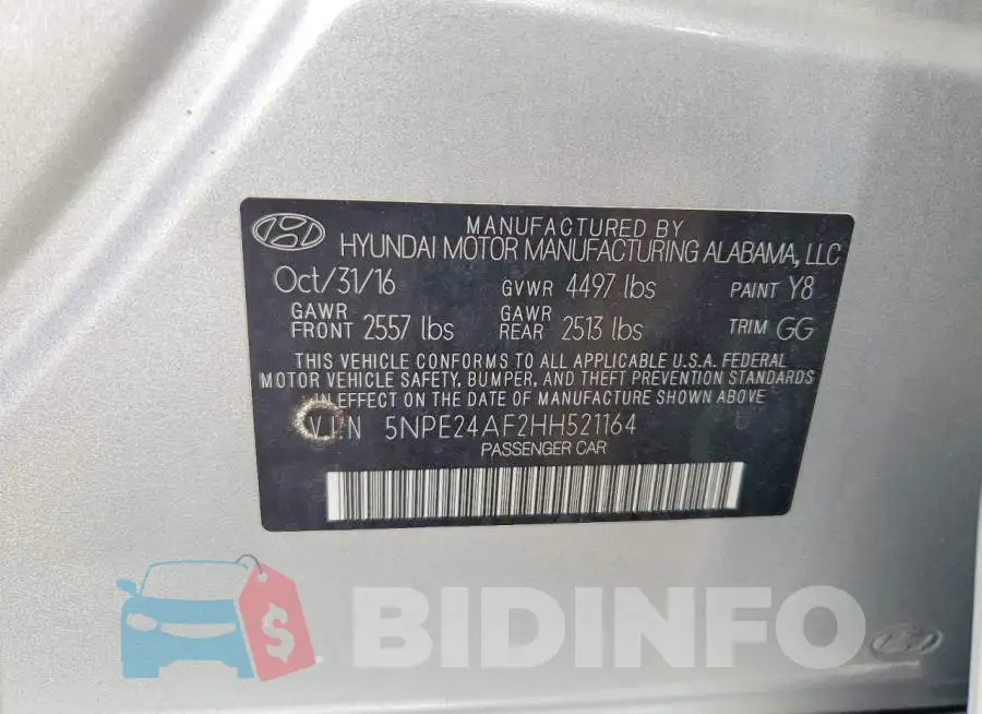 5NPE24AF2HH521164 Photo# 12