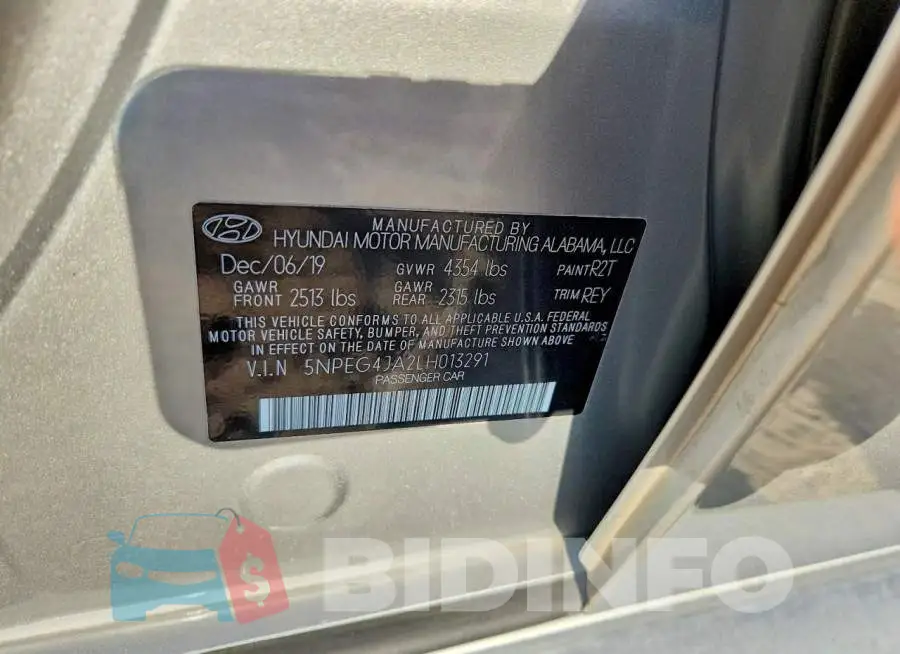 5NPEG4JA2LH013291 Photo# 12