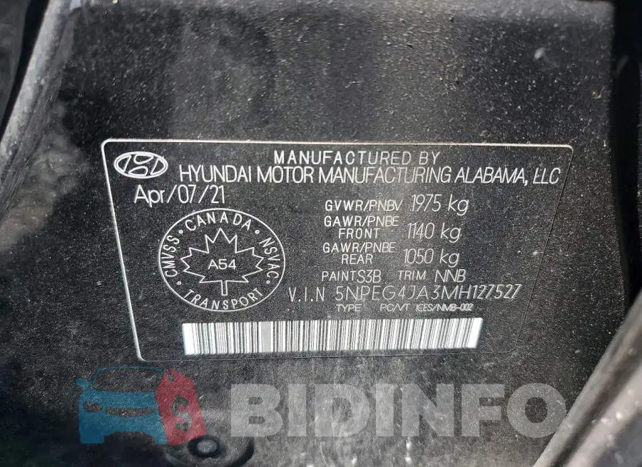 5NPEG4JA3MH127527 Photo# 13