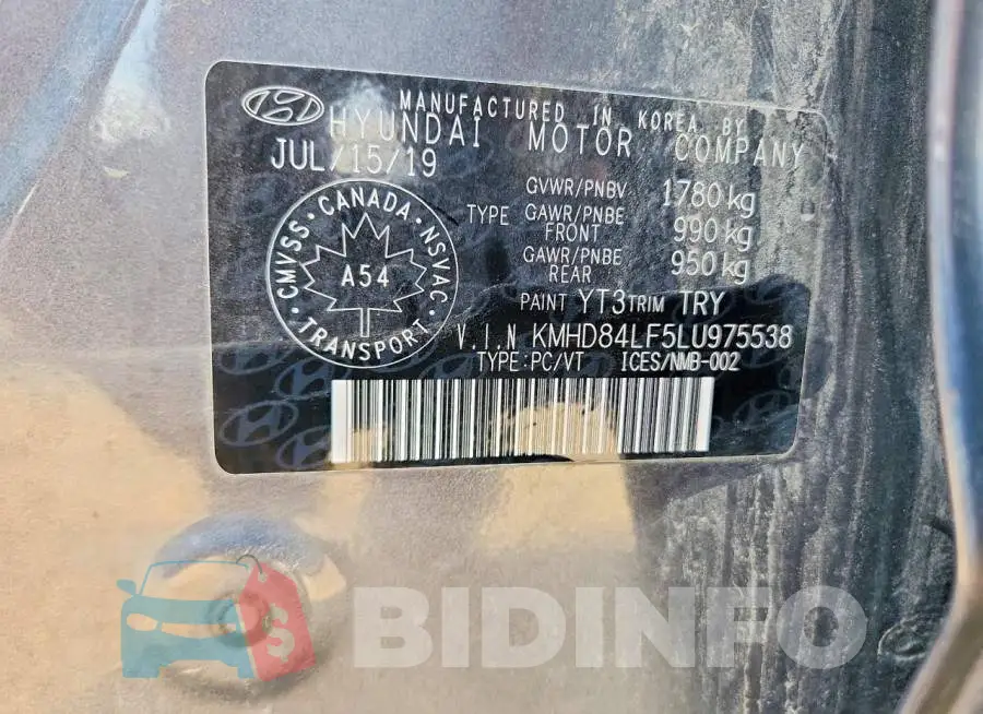 KMHD84LF5LU975538 Photo# 12