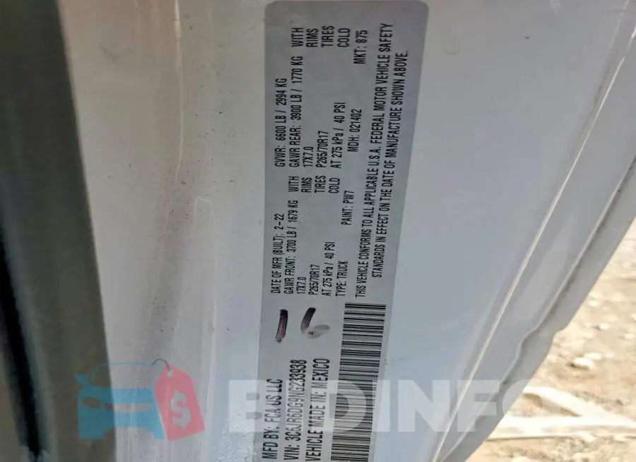 3C6JR6DG9NG233938 Photo# 12