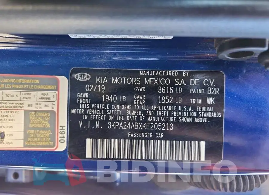 3KPA24ABXKE205213 Photo# 13