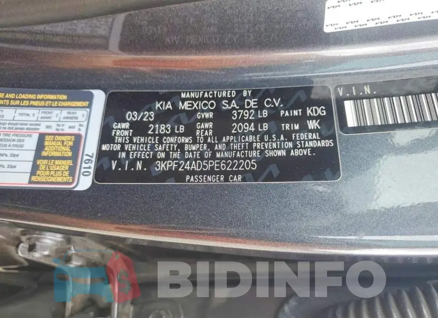 3KPF24AD5PE622205 Photo# 13