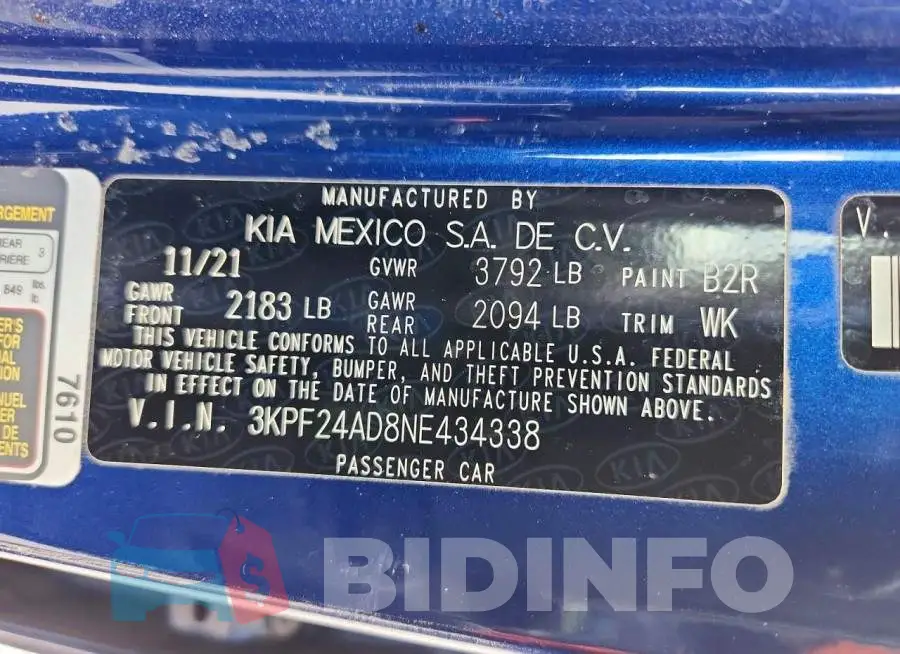 3KPF24AD8NE434338 Photo# 13