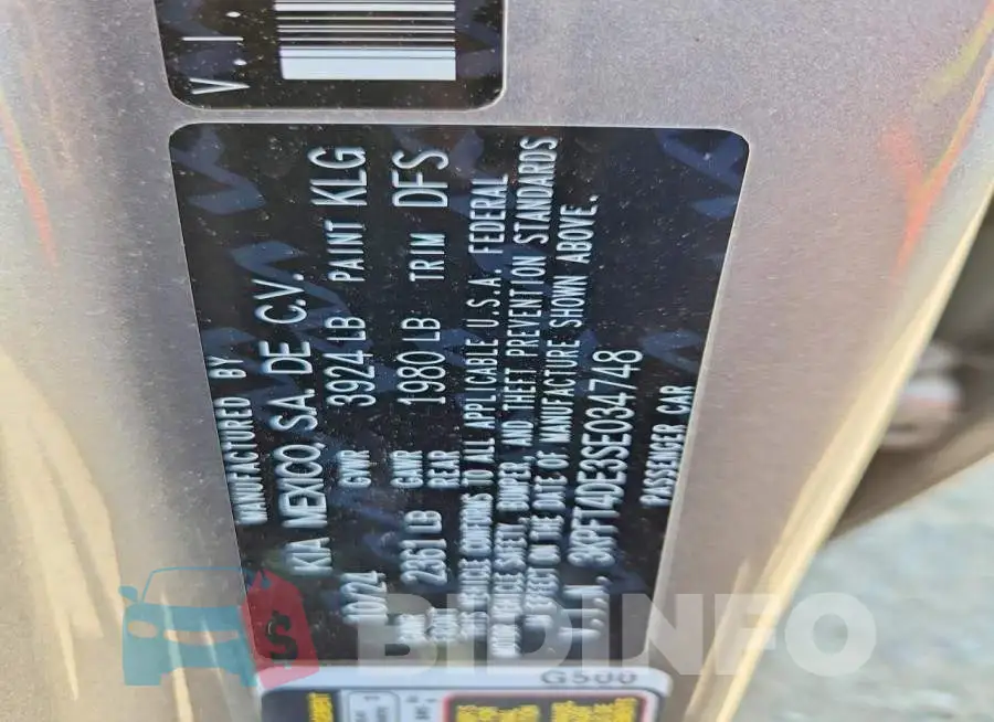 3KPFT4DE3SE034748 Photo# 13
