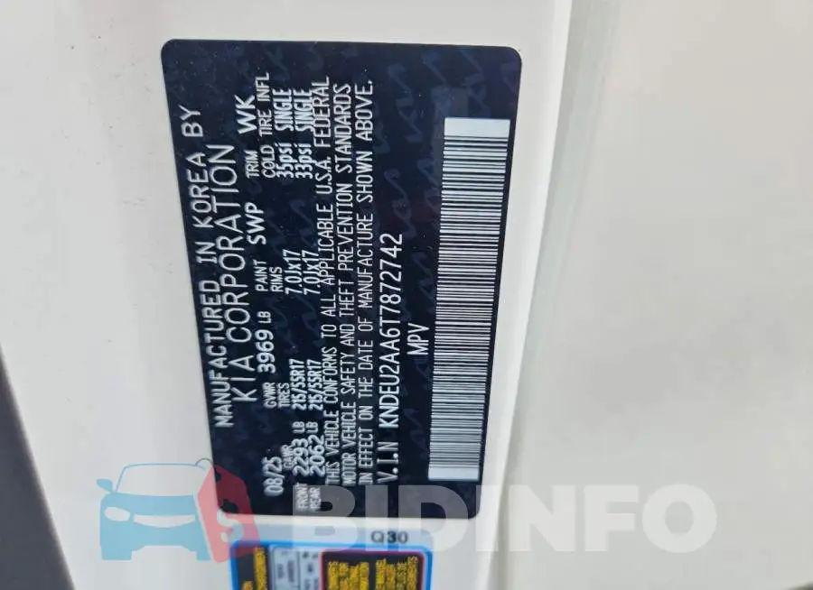 KNDEU2AA6T7872742 Photo# 14