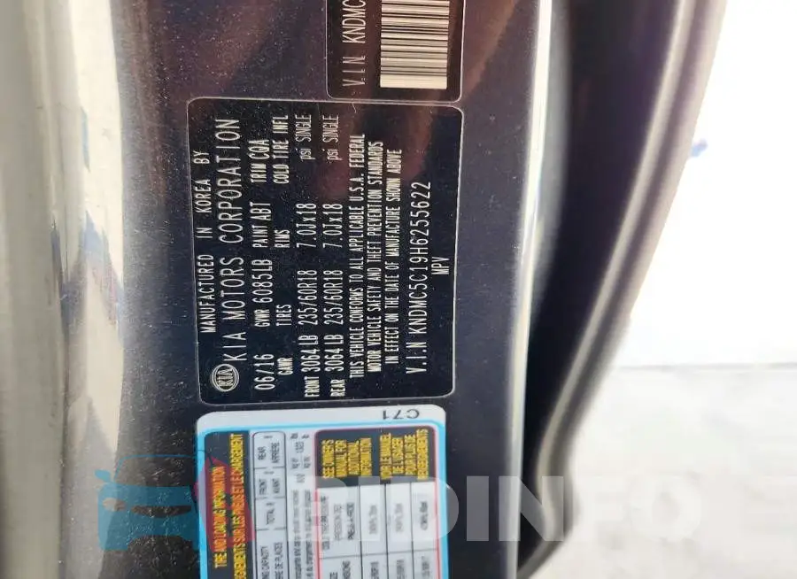 KNDMC5C19H6255622 Photo# 12