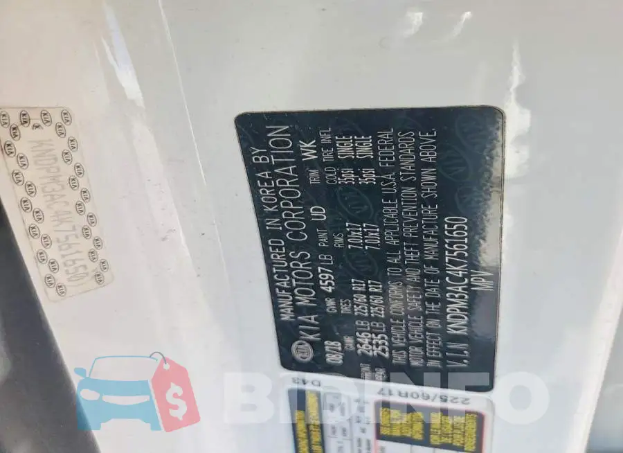 KNDPM3AC4K7561650 Photo# 14