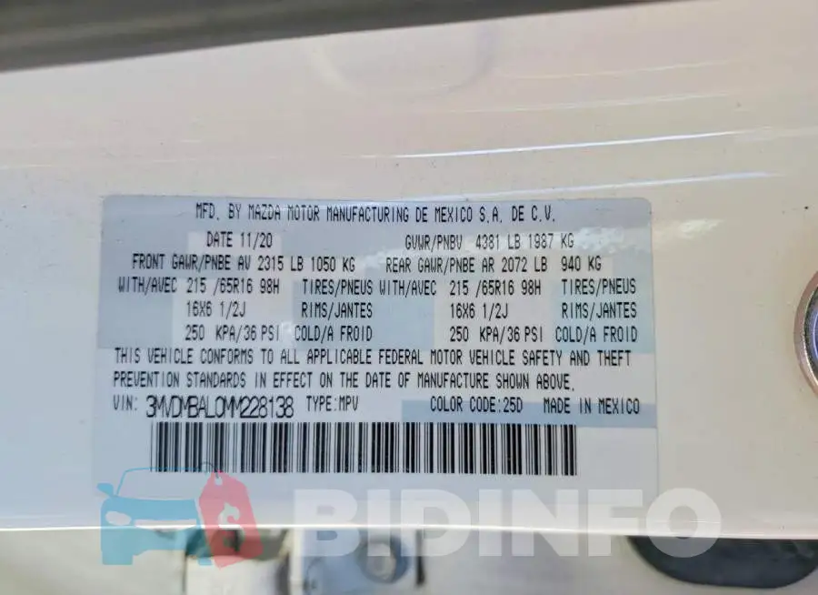 3MVDMBAL0MM228138 Photo# 13