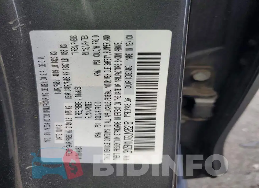 3MZBN1U79JM262151 Photo# 12