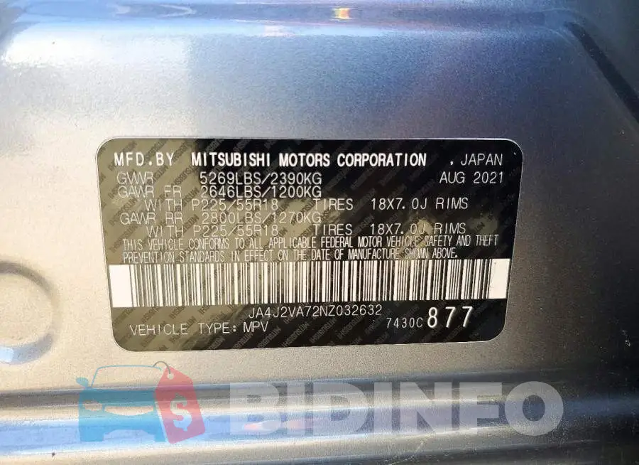 JA4J2VA72NZ032632 Photo# 13