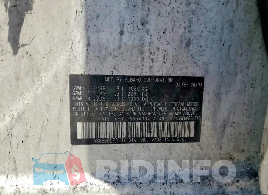 4S3GTAA64J3704149 Photo# 13