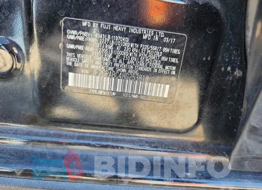 JF2GPABC4HG253818 Photo# 12