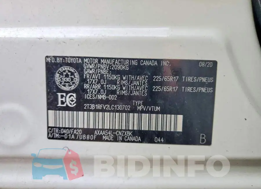 2T3B1RFV2LC130702 Photo# 14