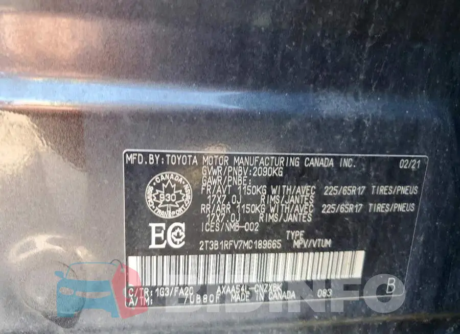 2T3B1RFV7MC189665 Photo# 14