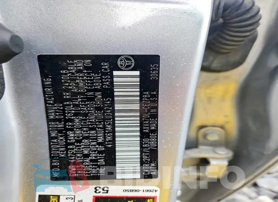 4T1K61AK5LU342145 Photo# 12