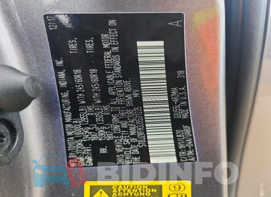 5TDJZRFH3JS531235 Photo# 13