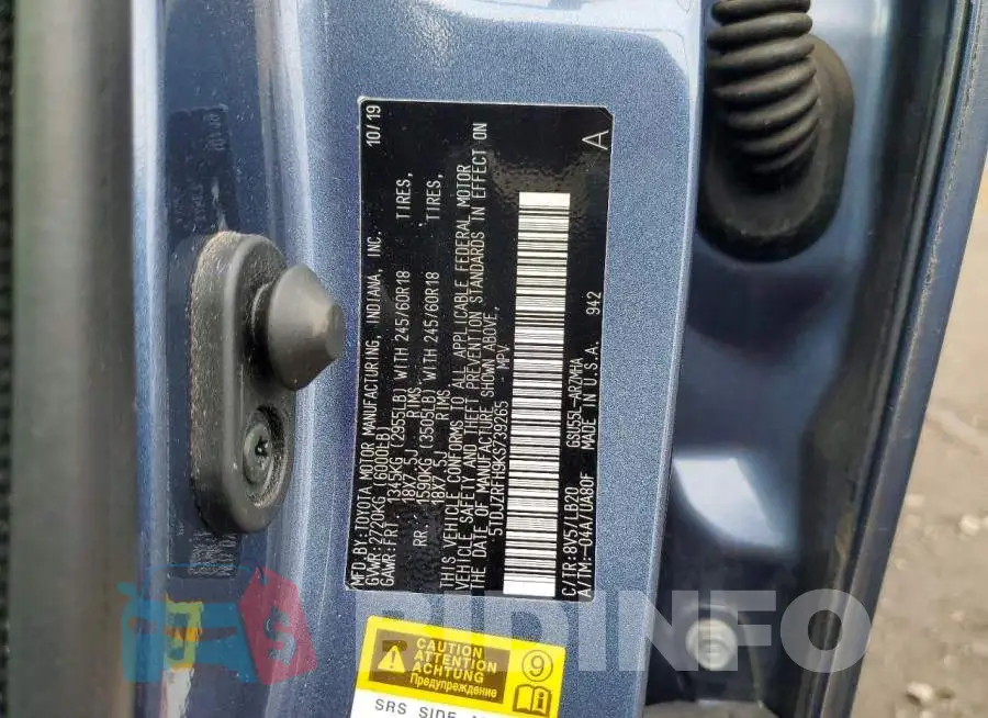 5TDJZRFH9KS739265 Photo# 13