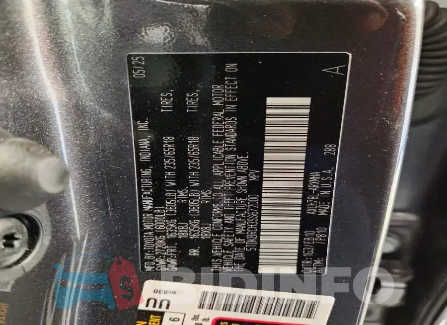5TDKBRCH3SS672000 Photo# 14