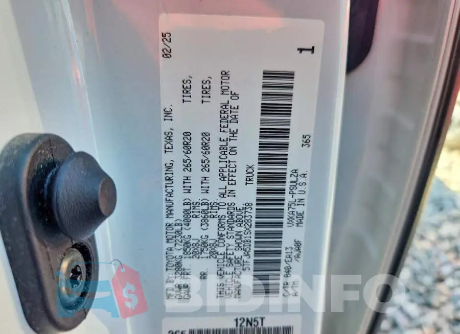 5TFJA5DB1SX283738 Photo# 12