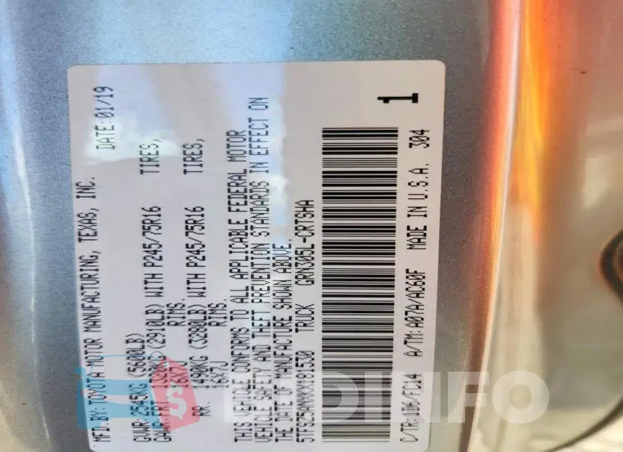 5TFSZ5ANXKX181530 Photo# 13