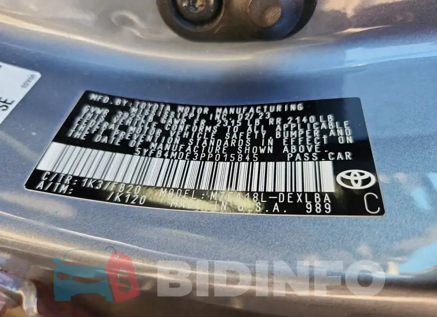 5YFB4MDE3PP015845 Photo# 12