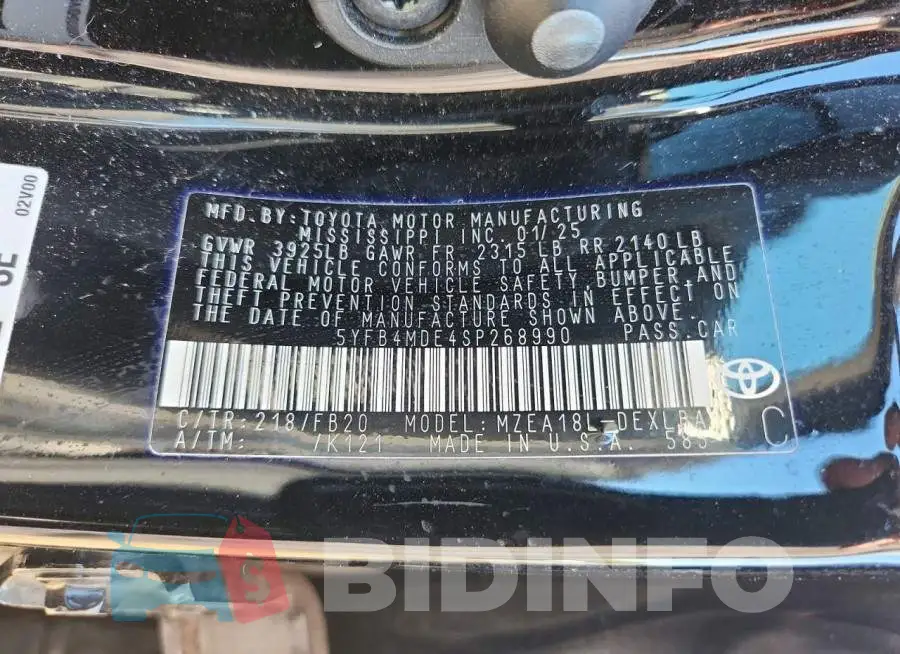 5YFB4MDE4SP268990 Photo# 13