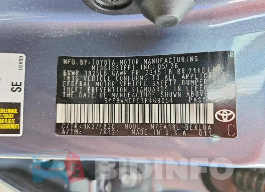 5YFB4MDE9TP468054 Photo# 13
